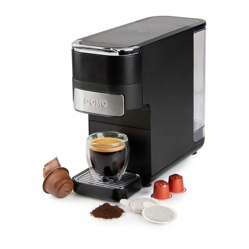Machine a expresso 4-en-1 - DOMO - 1525 W - 1,5 L - Noir