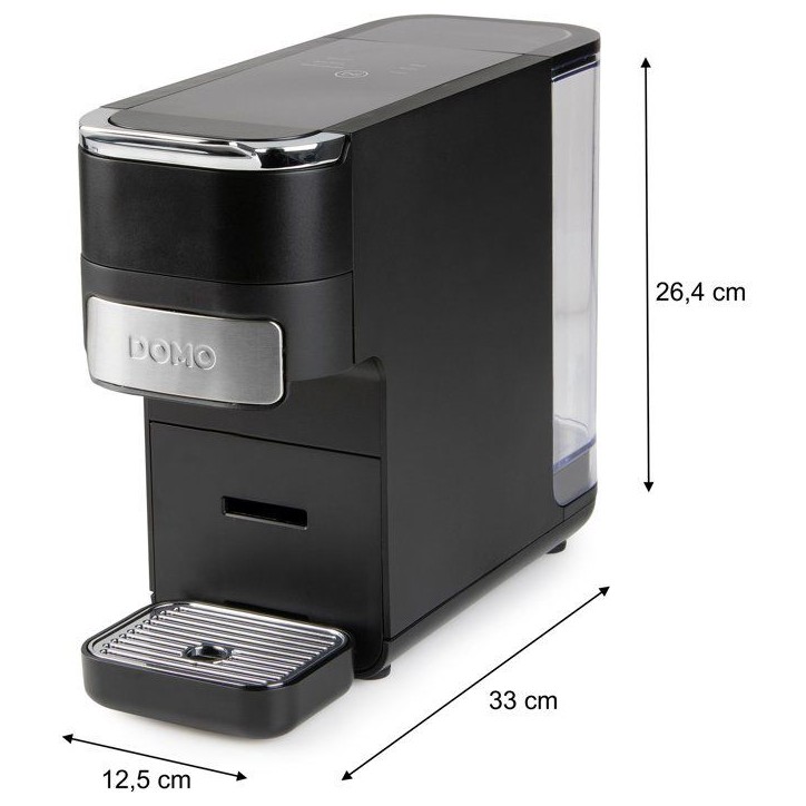 Machine a expresso 4-en-1 - DOMO - 1525 W - 1,5 L - Noir Machine a expresso 4-en-1 - DOMO - 1525 W - 1,5 L - Noir