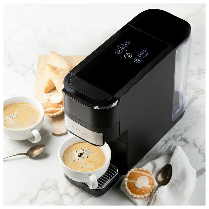 Machine a expresso 4-en-1 - DOMO - 1525 W - 1,5 L - Noir Machine a expresso 4-en-1 - DOMO - 1525 W - 1,5 L - Noir