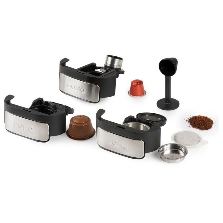 Machine a expresso 4-en-1 - DOMO - 1525 W - 1,5 L - Noir Machine a expresso 4-en-1 - DOMO - 1525 W - 1,5 L - Noir