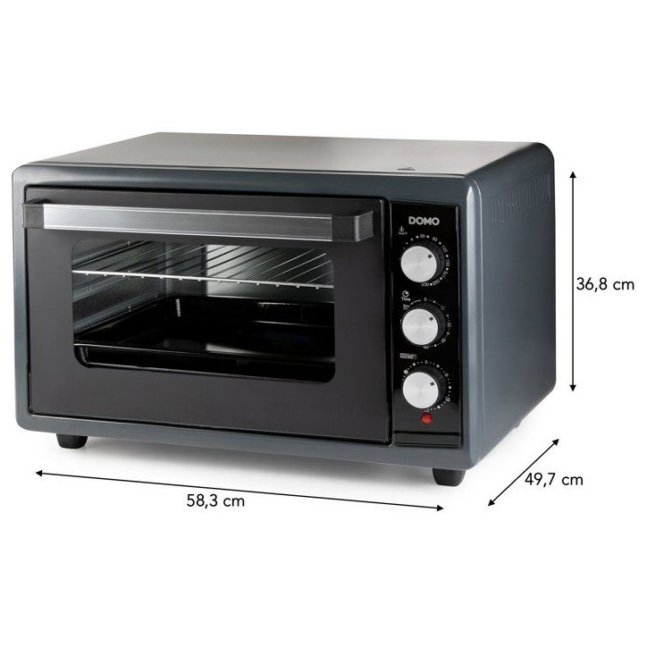 Four électrique multifonction XXL - DOMO - DO808GO 6 50 L - Noir - 2000 W- Jusqu'a 230° - Minuterie 90 min - 4 fonctions de ch Four électrique multifonction XXL - DOMO - DO808GO 6 50 L - Noir - 2000 W- Jusqu'a 230° - Minuterie 90 min - 4 fonctions de ch