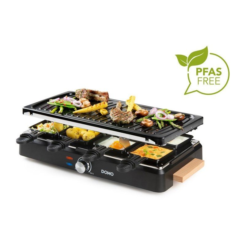 Appareil a raclette - DOMO - DO9294G - 8 personnes - Gril - 1400 W