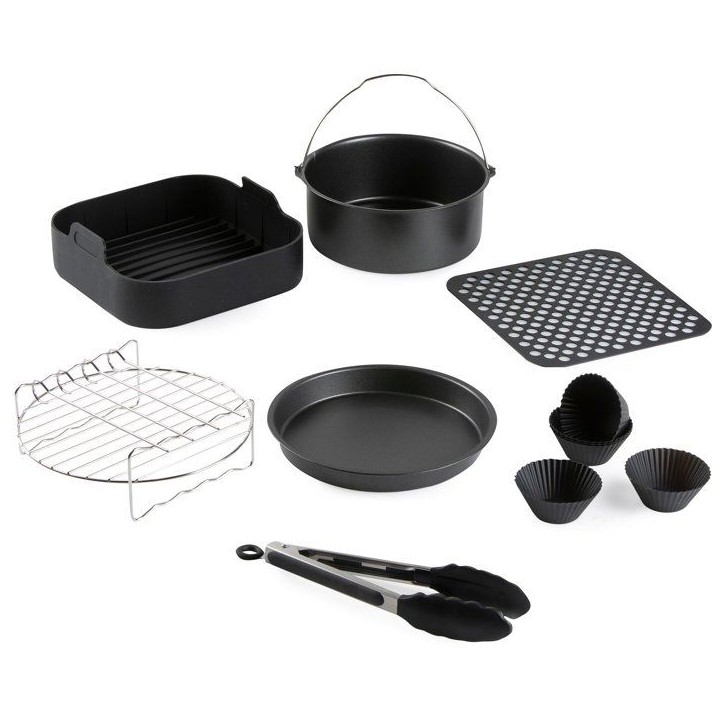 Accessoires AirFryer - DOMO - 12 pieces - Noir Accessoires AirFryer - DOMO - 12 pieces - Noir