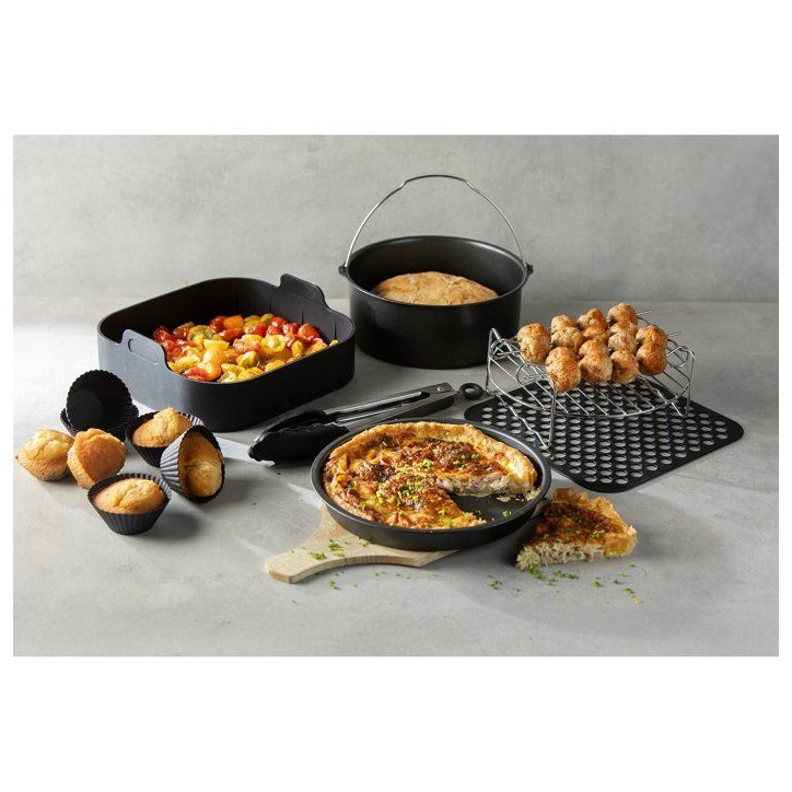 Accessoires AirFryer - DOMO - 12 pieces - Noir Accessoires AirFryer - DOMO - 12 pieces - Noir