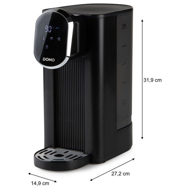 Distributeur d'eau chaude - bouilloire - DOMO - DO524WK - 2600 W - 2,5 L - Réglages de température - Noir Distributeur d'eau chaude - bouilloire - DOMO - DO524WK - 2600 W - 2,5 L - Réglages de température - Noir