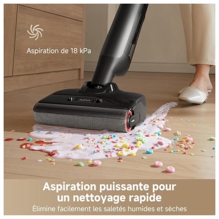 MOVA M10 - Aspirateur Eau et Poussiere - Flexible et pivotant a 90° - Lavage de Brosse 75 °C - Aspiration 18 kPa MOVA M10 - Aspirateur Eau et Poussiere - Flexible et pivotant a 90° - Lavage de Brosse 75 °C - Aspiration 18 kPa