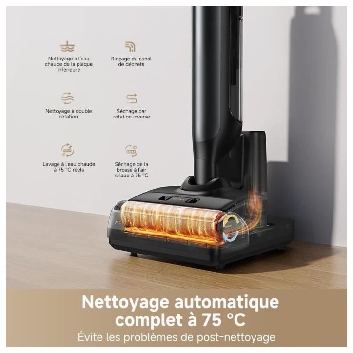MOVA M10 - Aspirateur Eau et Poussiere - Flexible et pivotant a 90° - Lavage de Brosse 75 °C - Aspiration 18 kPa MOVA M10 - Aspirateur Eau et Poussiere - Flexible et pivotant a 90° - Lavage de Brosse 75 °C - Aspiration 18 kPa