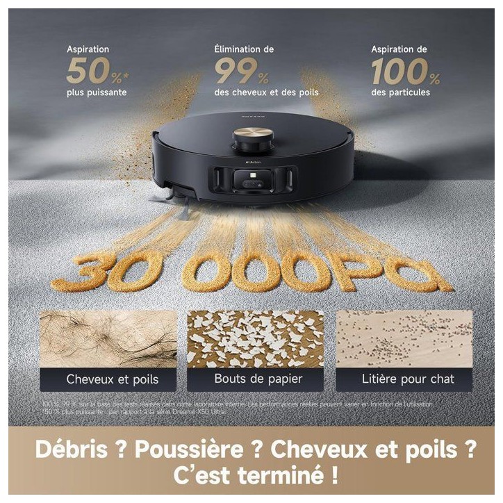 DREAME Aqua 10 Ultra Roller Complete - Robot Aspirateur Laveur - Nettoyage Automatique du Rouleau - 30 000 Pa -Évitement d'obst DREAME Aqua 10 Ultra Roller Complete - Robot Aspirateur Laveur - Nettoyage Automatique du Rouleau - 30 000 Pa -Évitement d'obst