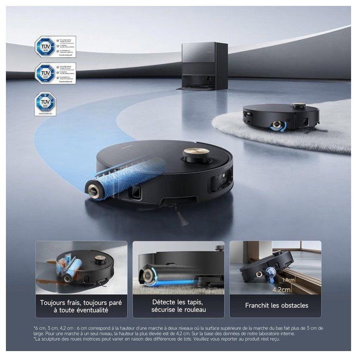 DREAME Aqua 10 Ultra Roller Complete - Robot Aspirateur Laveur - Nettoyage Automatique du Rouleau - 30 000 Pa -Évitement d'obst DREAME Aqua 10 Ultra Roller Complete - Robot Aspirateur Laveur - Nettoyage Automatique du Rouleau - 30 000 Pa -Évitement d'obst