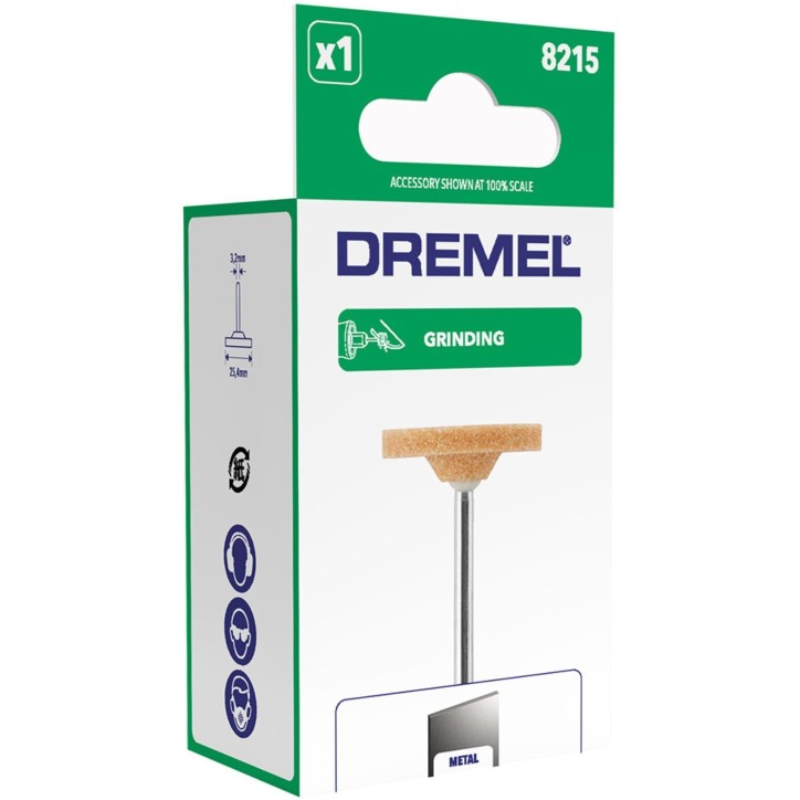 Meule a rectifier - DREMEL - 8215 - En oxyde d'aluminium - Diametre 25,4mm - Forme cylindrique Meule a rectifier - DREMEL - 8215 - En oxyde d'aluminium - Diametre 25,4mm - Forme cylindrique