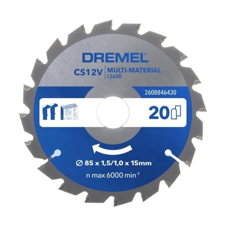 Lame multi-matériaux pour scie circulaire CS600 - DREMEL Blueprint Lame multi-matériaux pour scie circulaire CS600 - DREMEL Blueprint