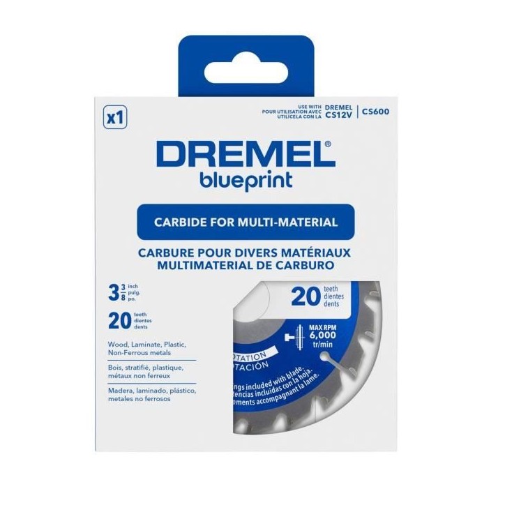 Lame multi-matériaux pour scie circulaire CS600 - DREMEL Blueprint Lame multi-matériaux pour scie circulaire CS600 - DREMEL Blueprint