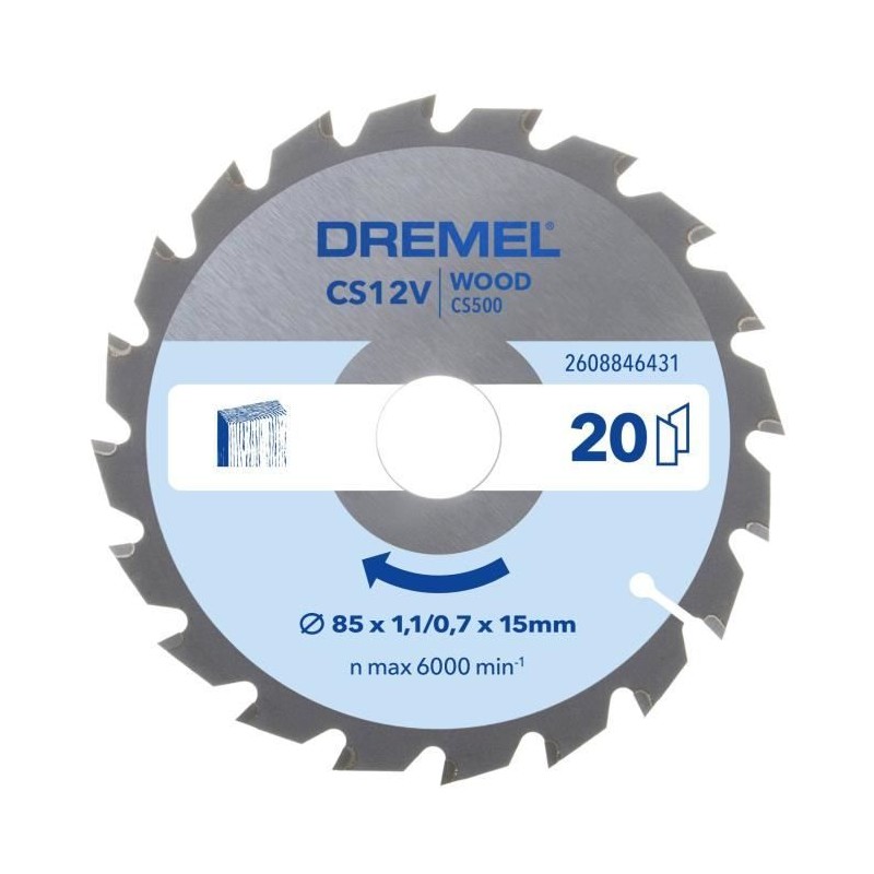 Lame bois pour scie circulaire CS500 - DREMEL Blueprint