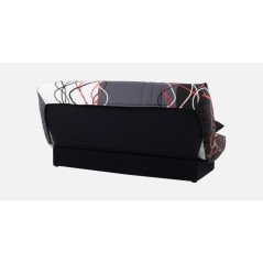 Canapé convertible clic clac 3 places - Tissu motif Graffiti rouge &
