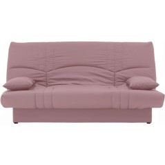 Canapé convertible clic clac 3 places - Tissu Rose - L 190 x P 92 cm