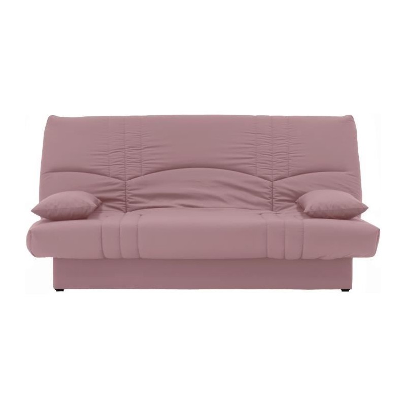 Canapé convertible clic clac 3 places - Tissu Rose - L 190 x P 92 cm