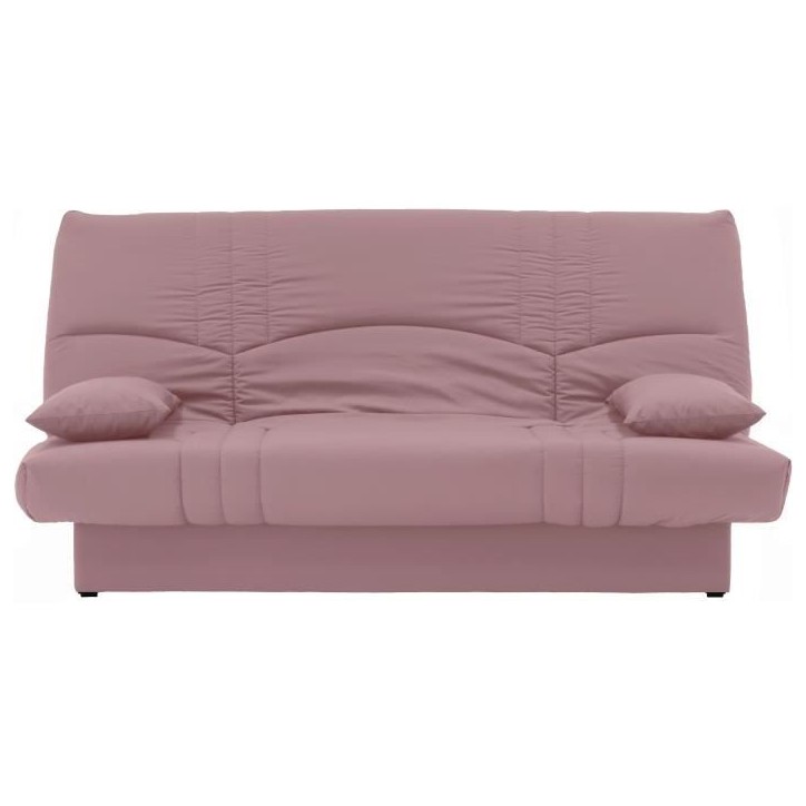 Canapé convertible clic clac 3 places - Tissu Rose - L 190 x P 92 cm - DREAM - Style Contemporain