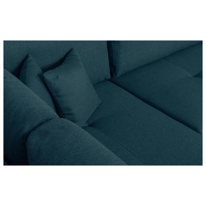 Canapé d'angle panoramique convertible -7 places - INDIAN - Tissu 100% polyester - Bleu canard - 360 x 228 cm Canapé d'angle panoramique convertible -7 places - INDIAN - Tissu 100% polyester - Bleu canard - 360 x 228 cm