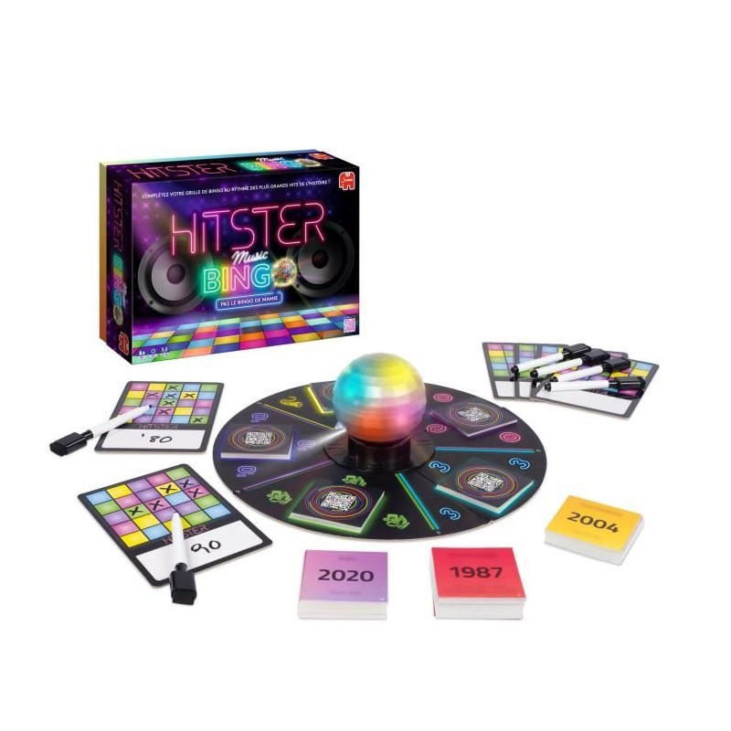 Hitster Bingo - Jeu de société - DUJARDIN - Revivez 100 ans de hits