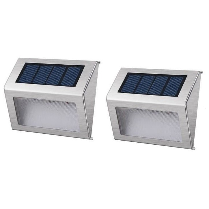 Spot solaire mural extérieur étanche - LUMISKY - 3 LEDs blanches - 2 modes d'éclairage