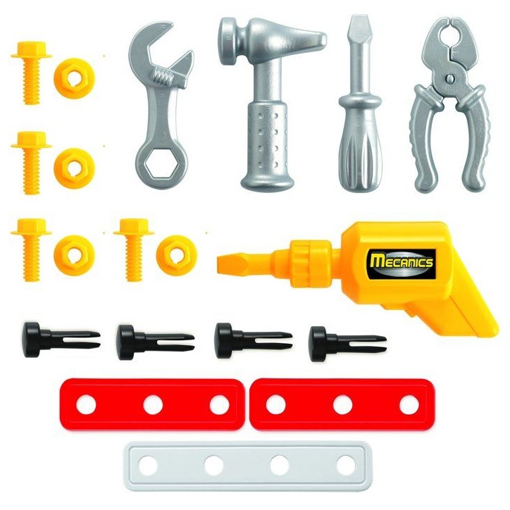 ECOIFFIER Mecanics 2303 - Valisette Mécanique 25,5 cm - 18 mois - Pour Bricoler Partout