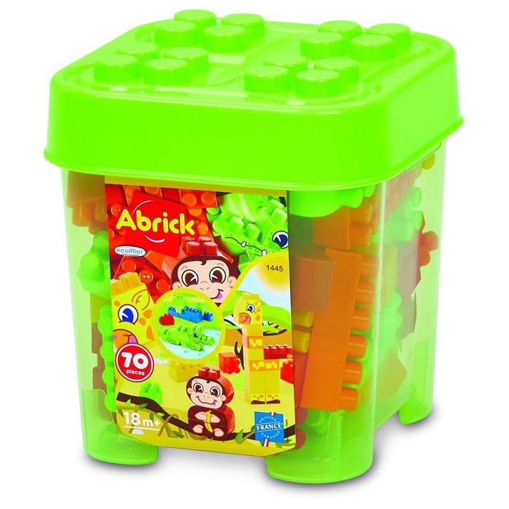 ECOIFFIER Abrick 1445 - Baril Jungle 70 Pieces - Abrick - 18 mois - Un maximum de combinaisons ECOIFFIER Abrick 1445 - Baril Jungle 70 Pieces - Abrick - 18 mois - Un maximum de combinaisons
