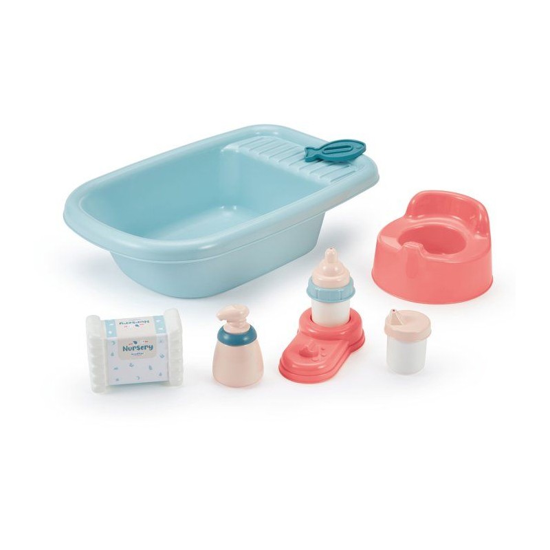 ECOIFFIER Nursery 787 - Baignoire Garnie 32 cm - 18 mois - Le bain de