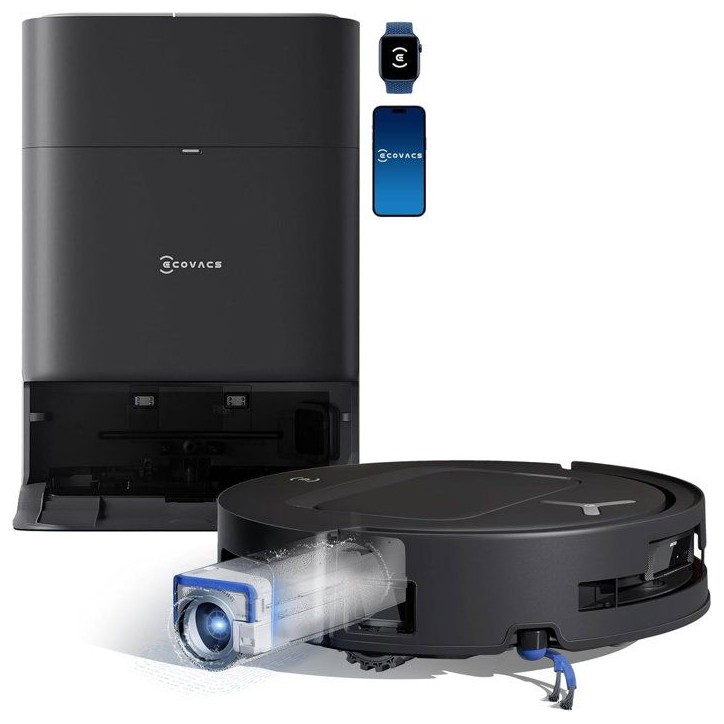 ECOVACS T80 OMNI - Robot Aspirateur Laveur - 18 000 Pa - Nettoyage Automatique instantané OZMO Roller - ZeroTangle 3.0 ECOVACS T80 OMNI - Robot Aspirateur Laveur - 18 000 Pa - Nettoyage Automatique instantané OZMO Roller - ZeroTangle 3.0