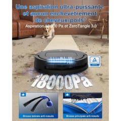 ECOVACS T80 OMNI - Robot Aspirateur Laveur - 18 000 Pa - Nettoyage Aut