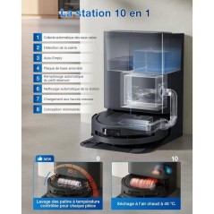 ECOVACS T80 OMNI - Robot Aspirateur Laveur - 18 000 Pa - Nettoyage Aut