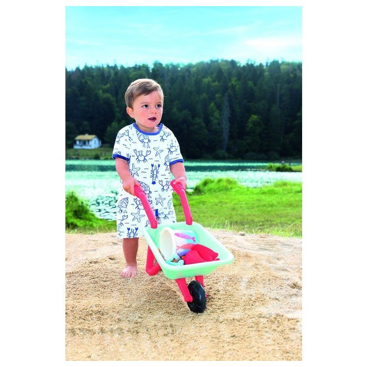 ECOIFFIER Plage 263 - Brouette Garni Plage - 18 mois - Tout le Nécessaire pour jouer dans le sable