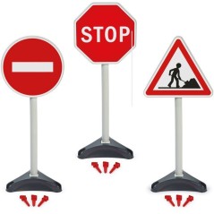 ECOIFFIER Tp 476 - 3 Panneaux Signalisation - 18 mois - Une signalisat