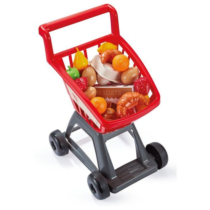 Chariot de courses garni - ECOIFFIER - 20 aliments - Des 18 mois Chariot de courses garni - ECOIFFIER - 20 aliments - Des 18 mois