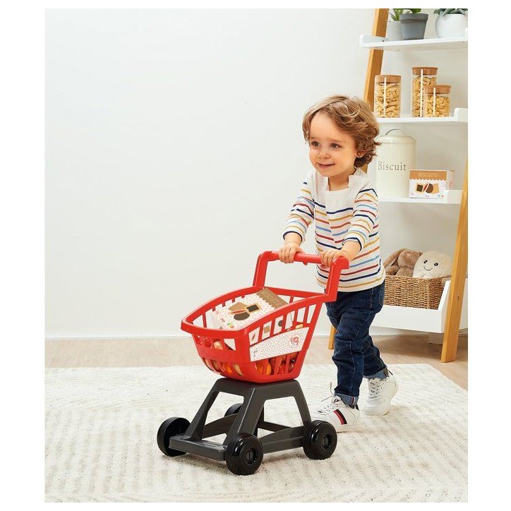 Chariot de courses garni - ECOIFFIER - 20 aliments - Des 18 mois Chariot de courses garni - ECOIFFIER - 20 aliments - Des 18 mois
