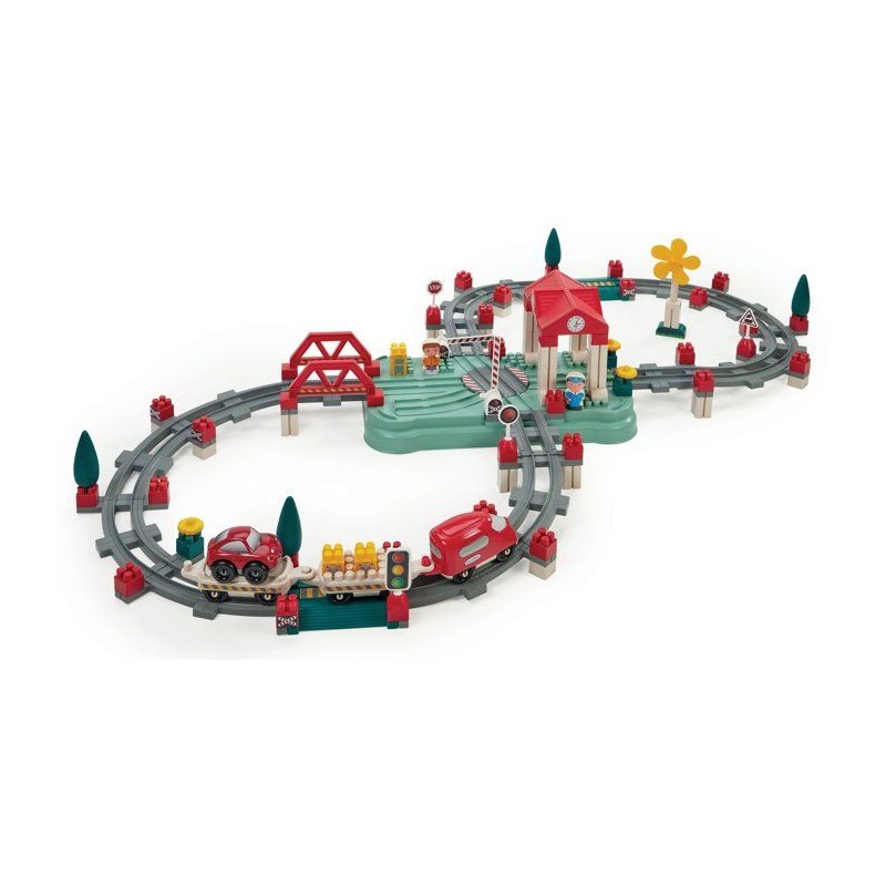 Baril circuit train - ECOIFFIER - 140 pcs - Des 18 mois