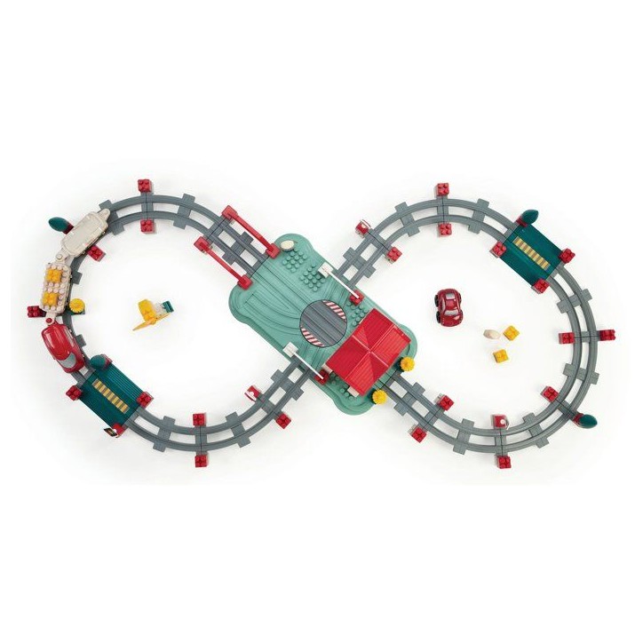 Baril circuit train - ECOIFFIER - 140 pcs - Des 18 mois Baril circuit train - ECOIFFIER - 140 pcs - Des 18 mois