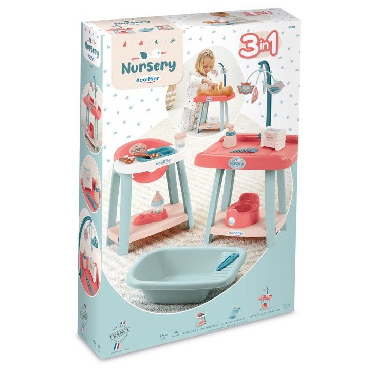 Ensemble nursery 3-en-1 - ECOIFFIER - Des 18 mois Ensemble nursery 3-en-1 - ECOIFFIER - Des 18 mois