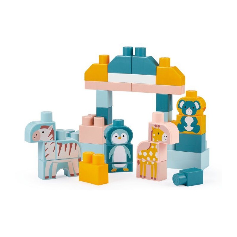 Baril de briques zoo - ECOIFFIER - 55 pcs - Des 18 mois