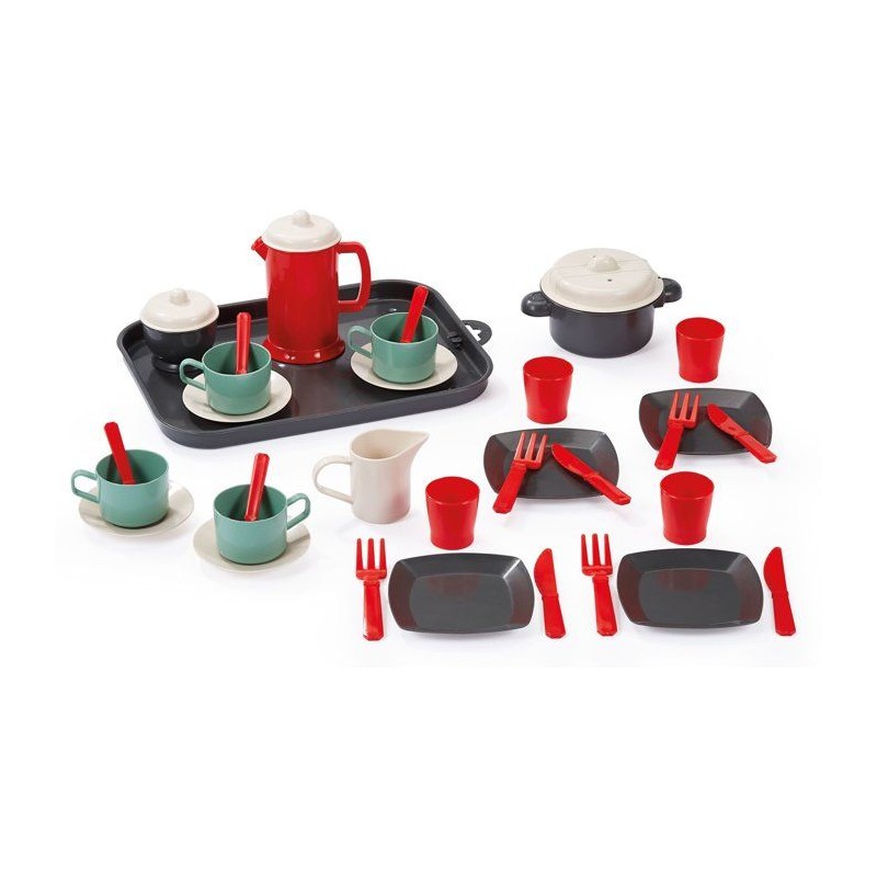 Plateau dinette garni - Jeu d'imitation - ECOIFFIER - 26,5 cm - +18 mo