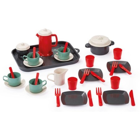 Plateau dinette garni - Jeu d'imitation - ECOIFFIER - 26,5 cm - +18 mo