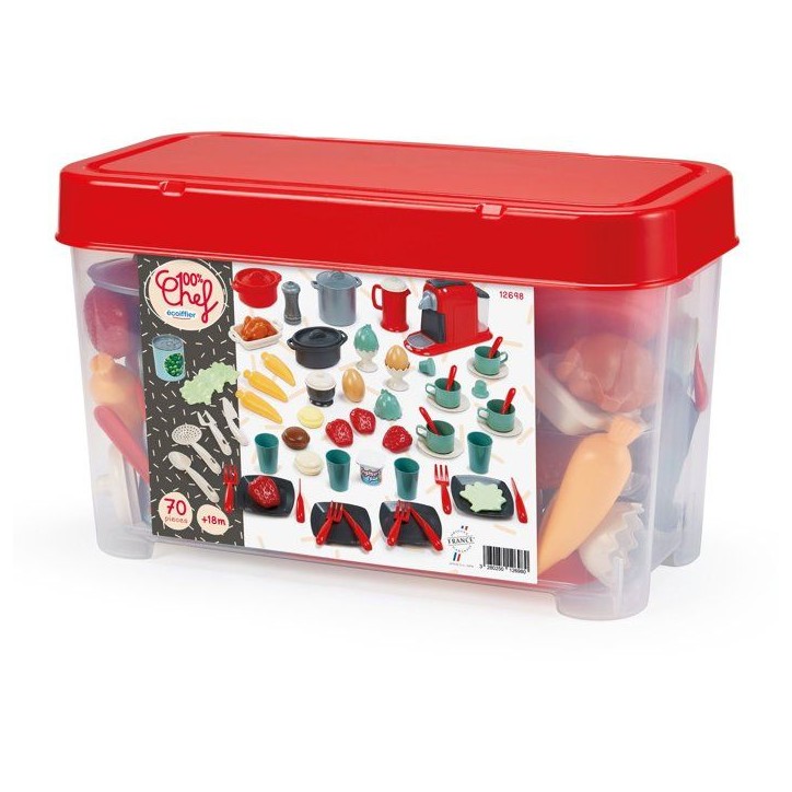 Coffret dinette - ECOIFFIER - 70 pieces - Des 18 mois Coffret dinette - ECOIFFIER - 70 pieces - Des 18 mois