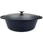 Cocotte en fonte - BAUMALU - 336408 - Ovale 33 cm - Noir mat