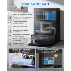 ECOVACS X11 PRO OMNI - Robot Aspirateur Laveur avec Blast - 19500 Pa -
