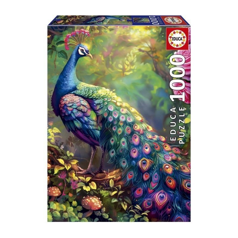 Puzzle - EDUCA - Jardin de Paons - 1000 pieces - 68x48 cm - Pour adult