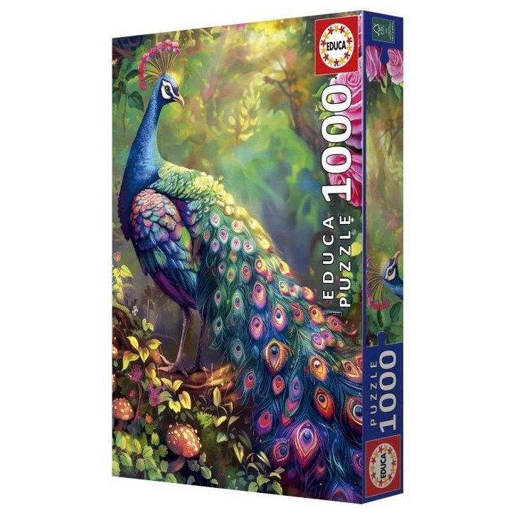 Puzzle - EDUCA - Jardin de Paons - 1000 pieces - 68x48 cm - Pour adultes a partir de 12 ans Puzzle - EDUCA - Jardin de Paons - 1000 pieces - 68x48 cm - Pour adultes a partir de 12 ans