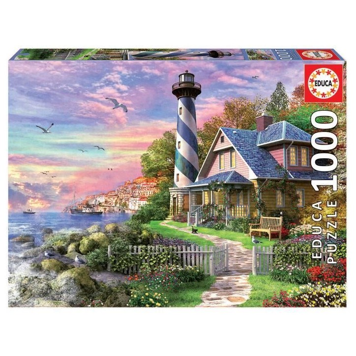Puzzle Paysage et Nature - EDUCA - Phare A Rock Bay - 1000 pieces - Adulte Puzzle Paysage et Nature - EDUCA - Phare A Rock Bay - 1000 pieces - Adulte