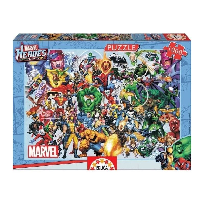 Puzzle Marvel 1000 pieces - EDUCA - Collage des héros - Dessins anim
