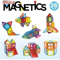 Jeu éducatif - EDUCA Magnetics - Construction 3D magnétique avec 26 pieces pour stimuler la créativité des enfants