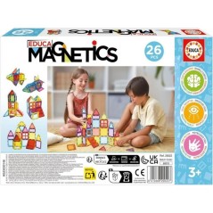 Jeu éducatif - EDUCA Magnetics - Construction 3D magnétique avec 26