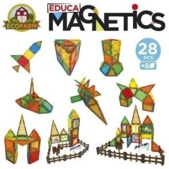 Magnetics Ecoferme - Jeu de construction - EDUCA - 28 pieces magnétiq
